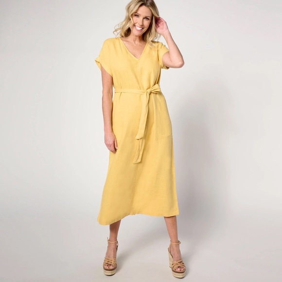 Studio Park x Leah Williams Regular Elevated Linen Dress XS - Picture 1 of 12